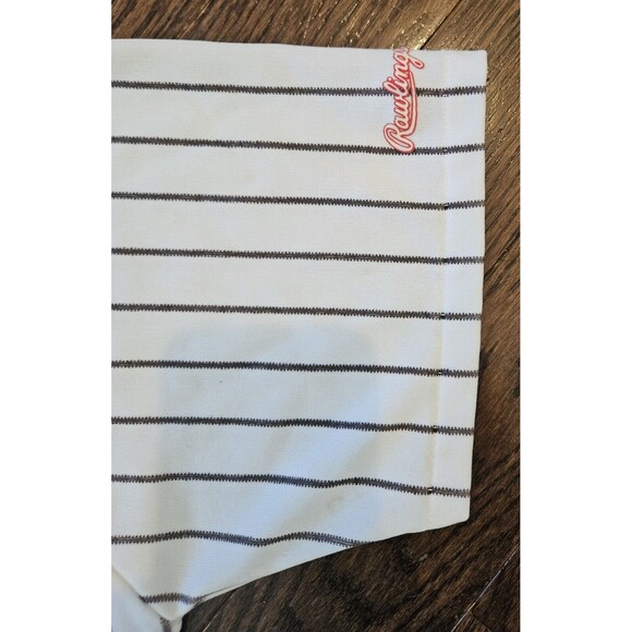 San Diego Padres Baseball Rawlings Pinstripe Single Stitched Shirt Men's L VTG - Picture 14 of 14